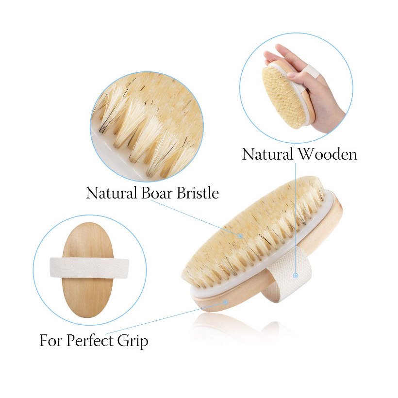 Body Scrub Brush Wooden Exfoliator