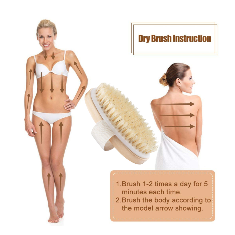 Body Scrub Brush Wooden Exfoliator