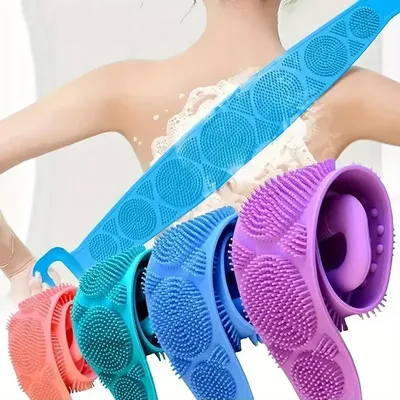 Body Silicone Brush Scrub Body Exfoliating Sponge Brush Bathroom Shower Back Brush Bath Scrub Clean Tool Stain Removal