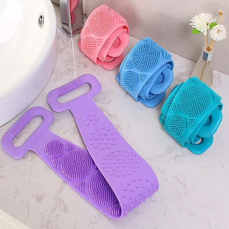 Body Silicone Brush Scrub Body Exfoliating Sponge Brush Bathroom Shower Back Brush Bath Scrub Clean Tool Stain Removal Body Silicone Brush Scrub Body Exfoliating Sponge Brush Bathroom Shower Back Brush Bath Scrub Clean Tool Stain Removal