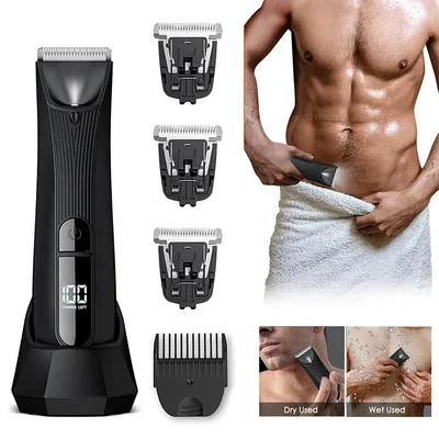 Body Trimmer For Men Painless Epilator Rechargeable Shaver For Sensitive Areas Bikini IPX7 Electirc Epilator Body Hair Body Trimmer For Men Painless Epilator Rechargeable Shaver For Sensitive Areas Bikini IPX7 Electirc Epilator Body Hair