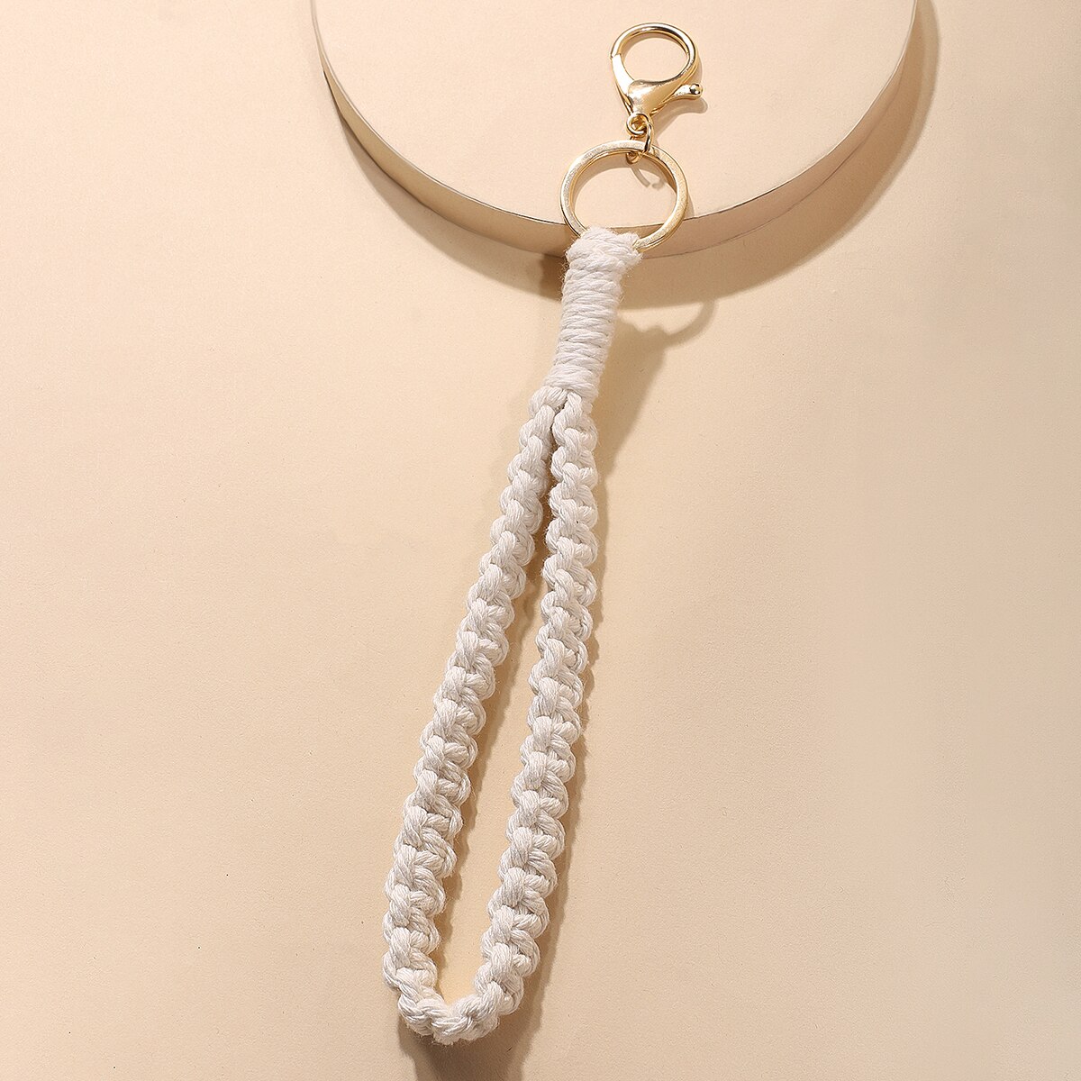 Bohemian Macrame Wristlet Keychain