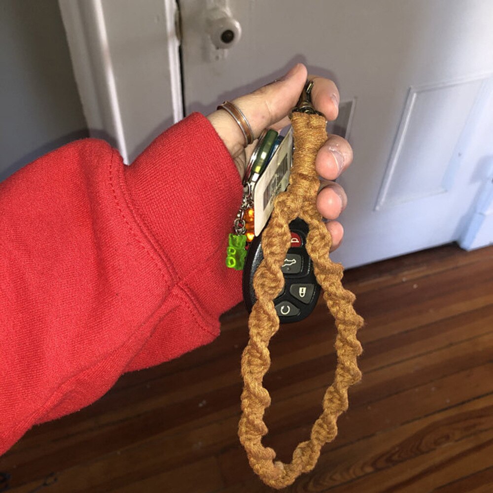 Bohemian Macrame Wristlet Keychain