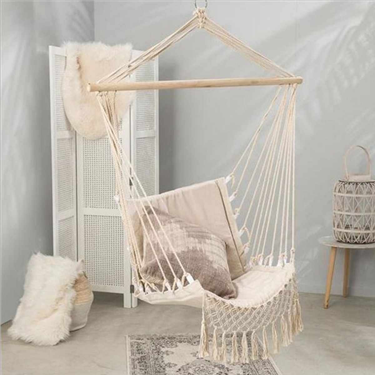 Bohemian Rope Hammock Chair with Stick Bohemian Rope Hammock Chair with Stick