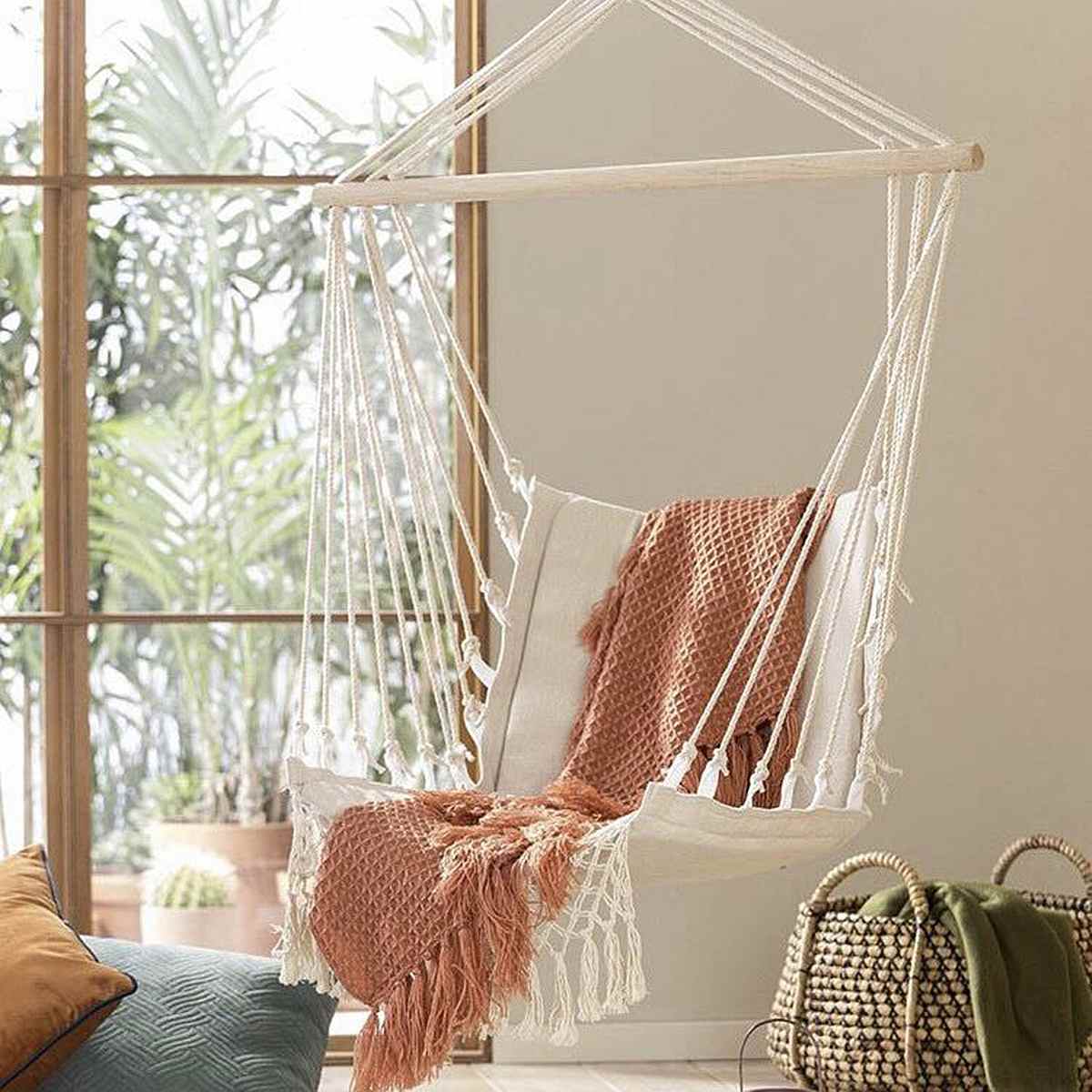 Bohemian Rope Hammock Chair with Stick Bohemian Rope Hammock Chair with Stick