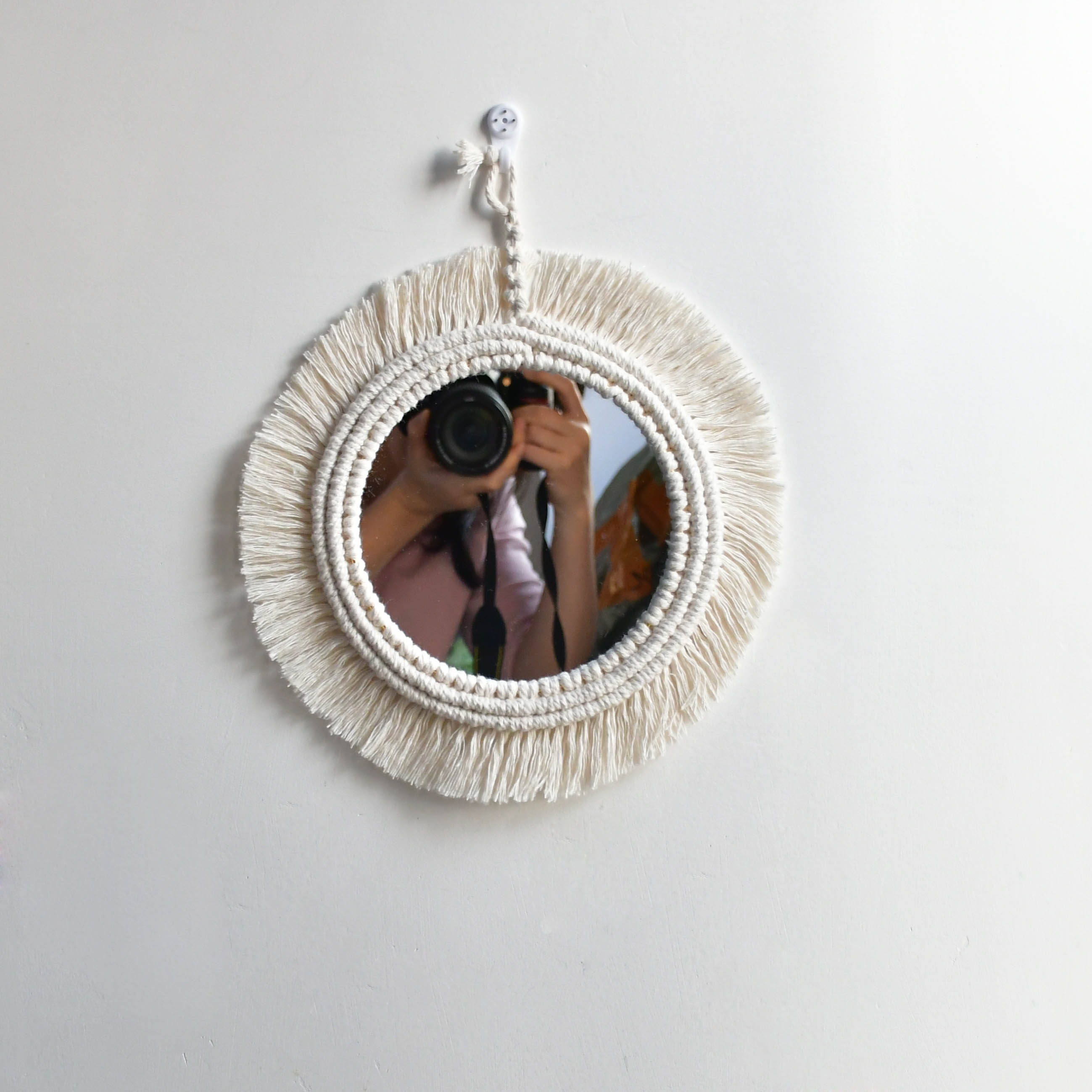 Bohemian Round Macrame Wall Mirror