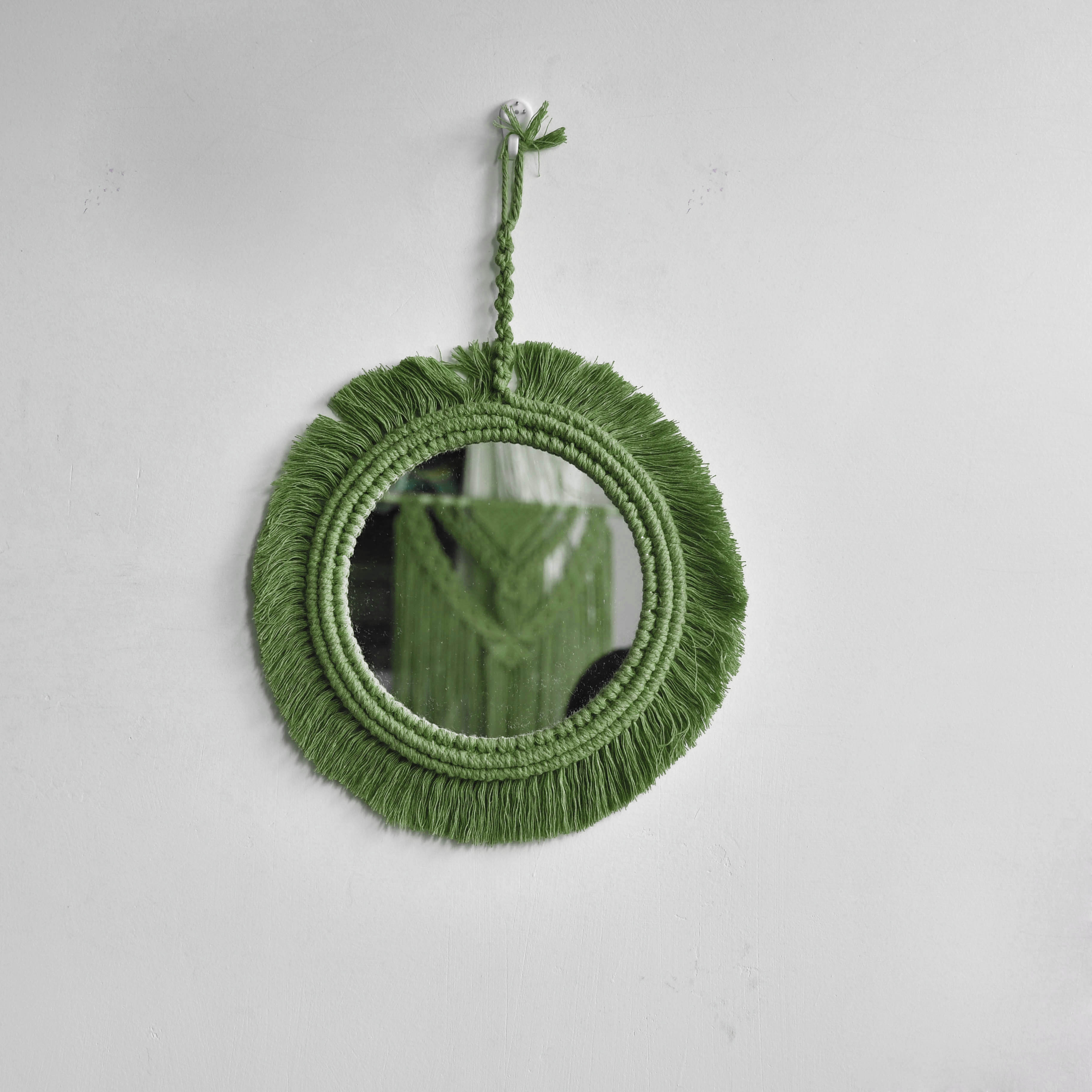Bohemian Round Macrame Wall Mirror