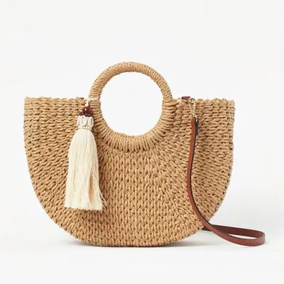 Bohemian Sling Strap Beach Straw Bag Bohemian Sling Strap Beach Straw Bag