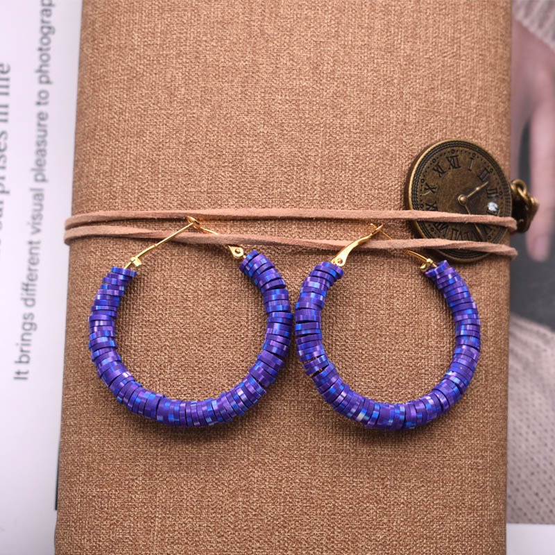 Bohemian Style Clay Beads Earrings (1 Pair)