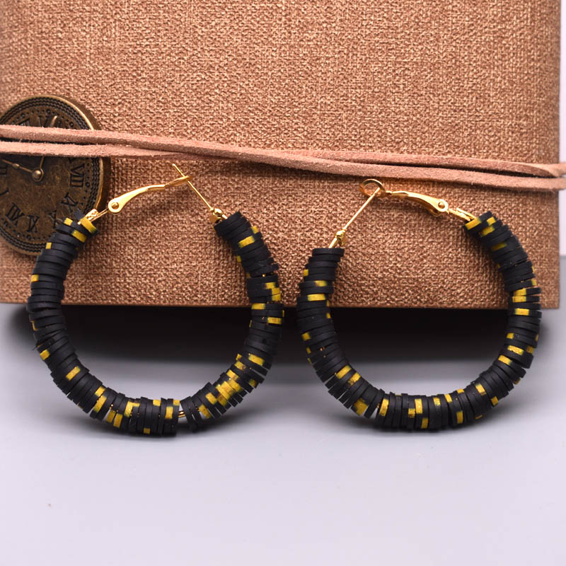 Bohemian Style Clay Beads Earrings (1 Pair)