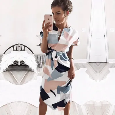Bohemian Style Dresses Geometric Pattern Bohemian Style Dresses Geometric Pattern