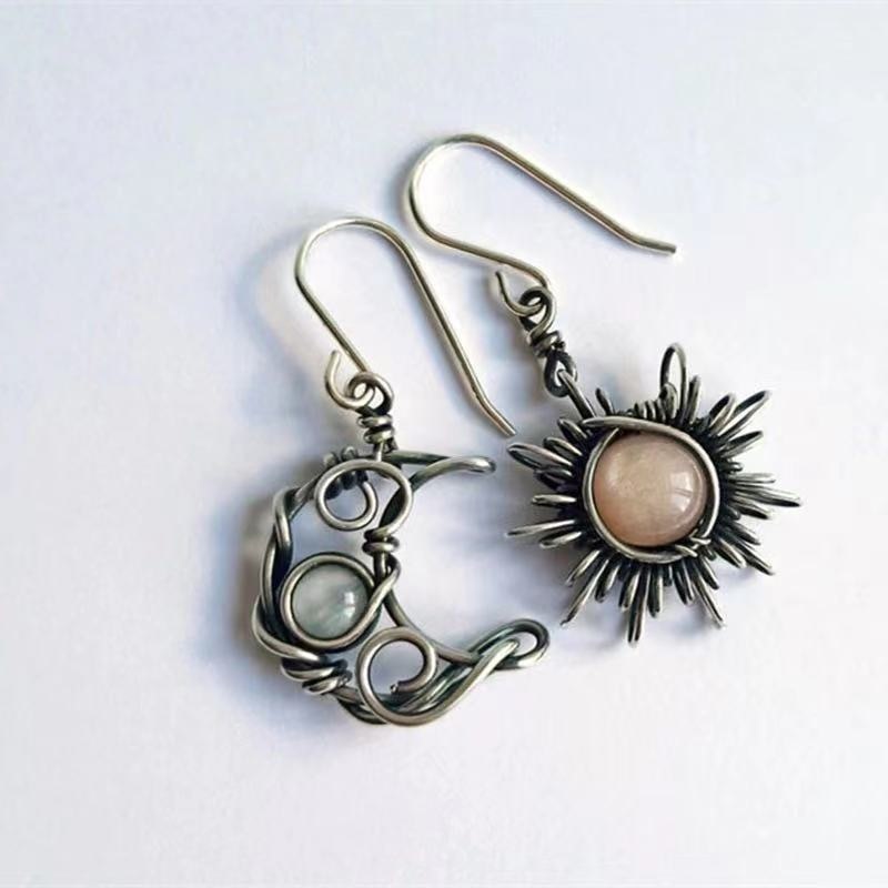 Bohemian Style Sun and Moon Earrings Bohemian Style Sun and Moon Earrings