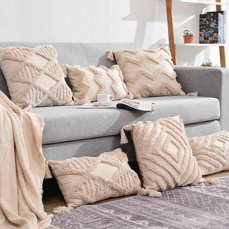 Bohemian Style Tassel Pillowcase Bohemian Style Tassel Pillowcase