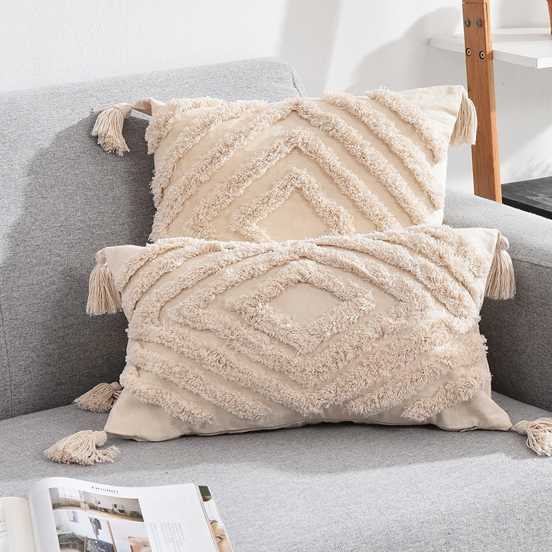 Bohemian Style Tassel Pillowcase Bohemian Style Tassel Pillowcase