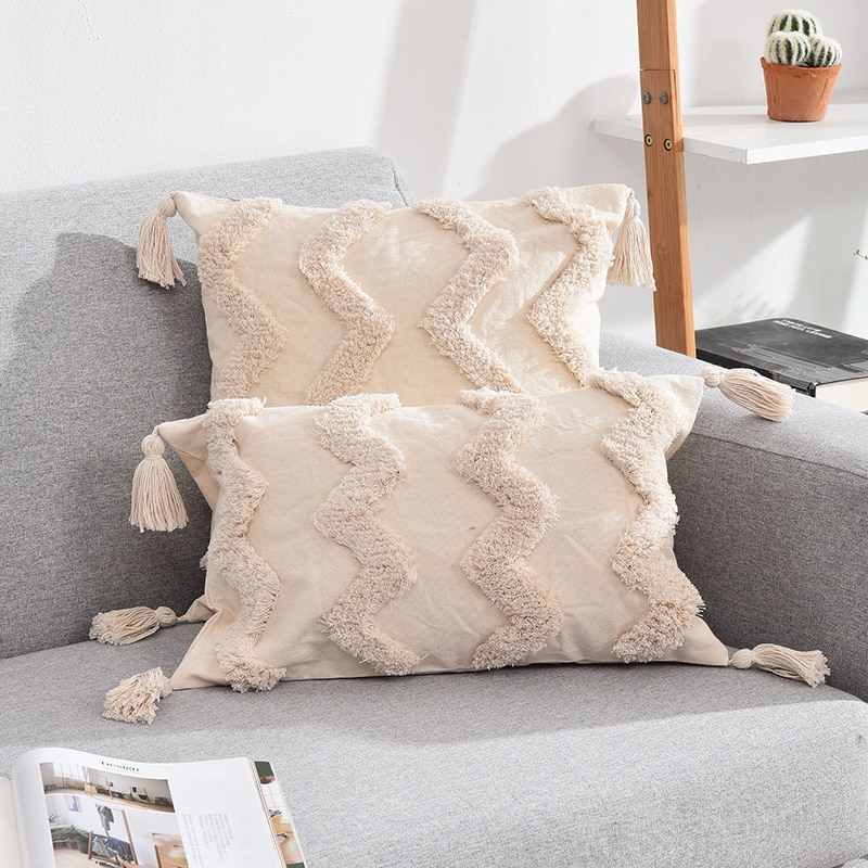 Bohemian Style Tassel Pillowcase Bohemian Style Tassel Pillowcase