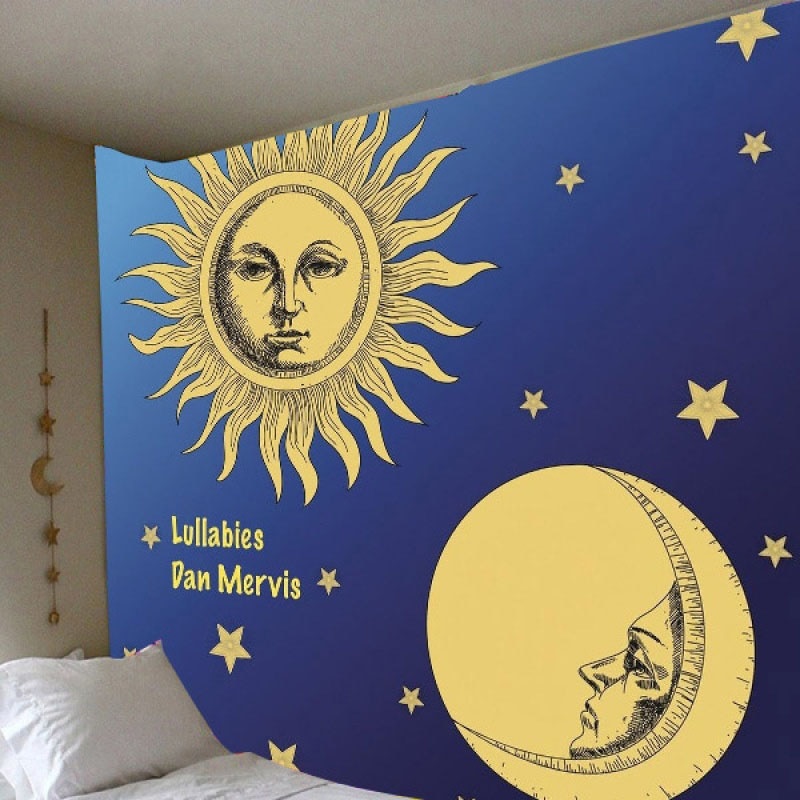 Bohemian Wall Hanging Sun Moon Tapestry Bohemian Wall Hanging Sun Moon Tapestry
