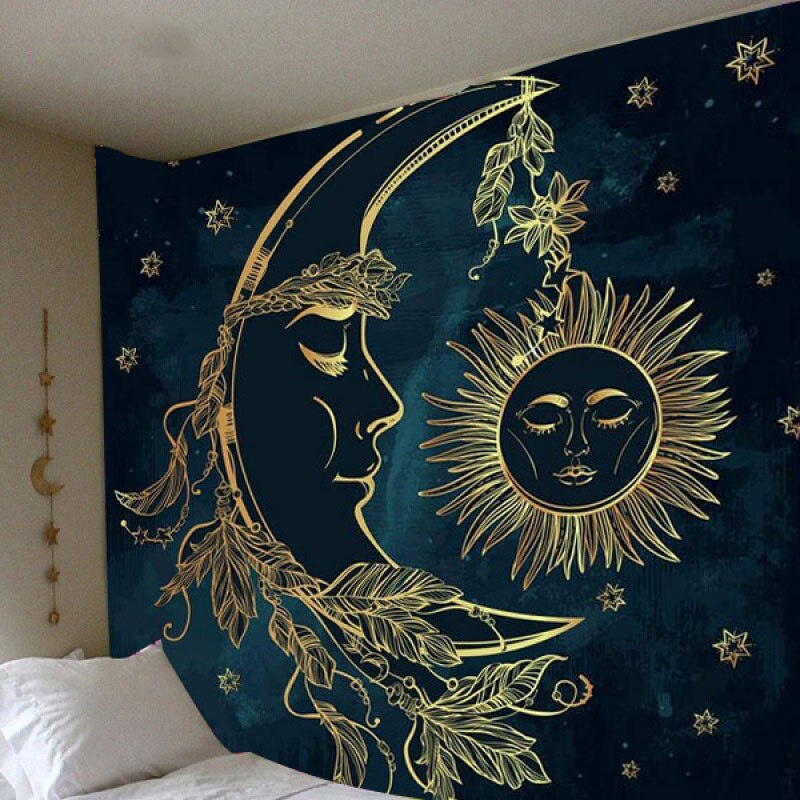 Bohemian Wall Hanging Sun Moon Tapestry Bohemian Wall Hanging Sun Moon Tapestry