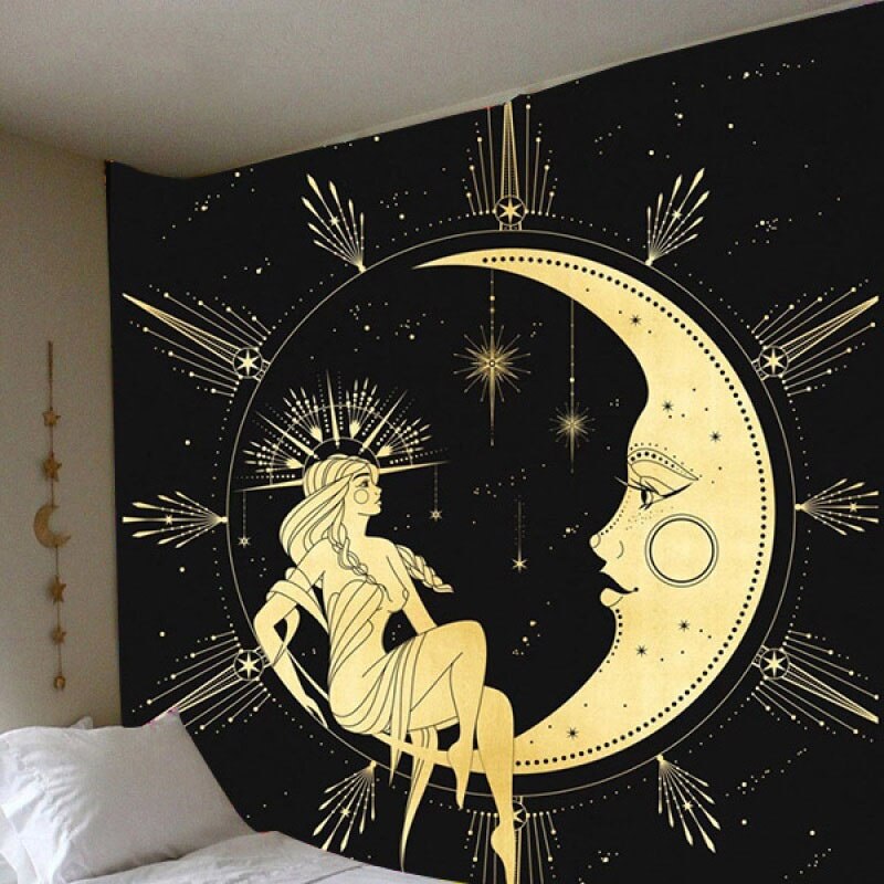 Bohemian Wall Hanging Sun Moon Tapestry Bohemian Wall Hanging Sun Moon Tapestry