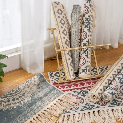 Boho Area Rug Floor Mat Decor