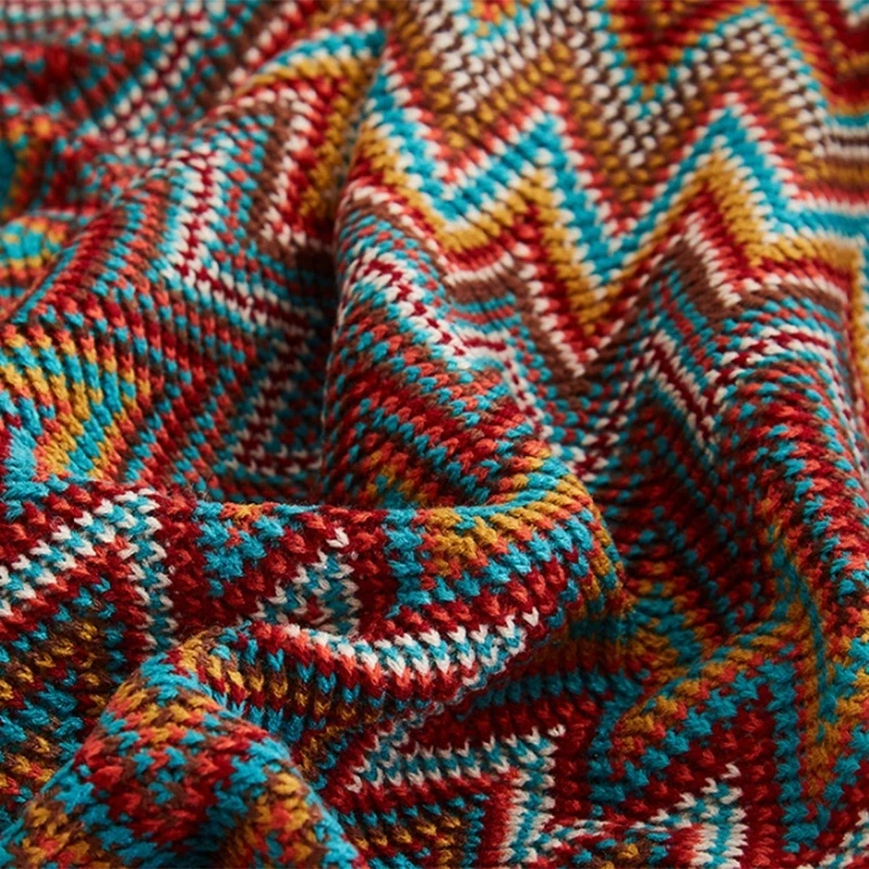 Boho Bed Plaid Blanket Geometry Aztec Baja Blankets Ethnic Sofa Cover Slipcover Decor Throw Wall Hanging Tapestry Rug
