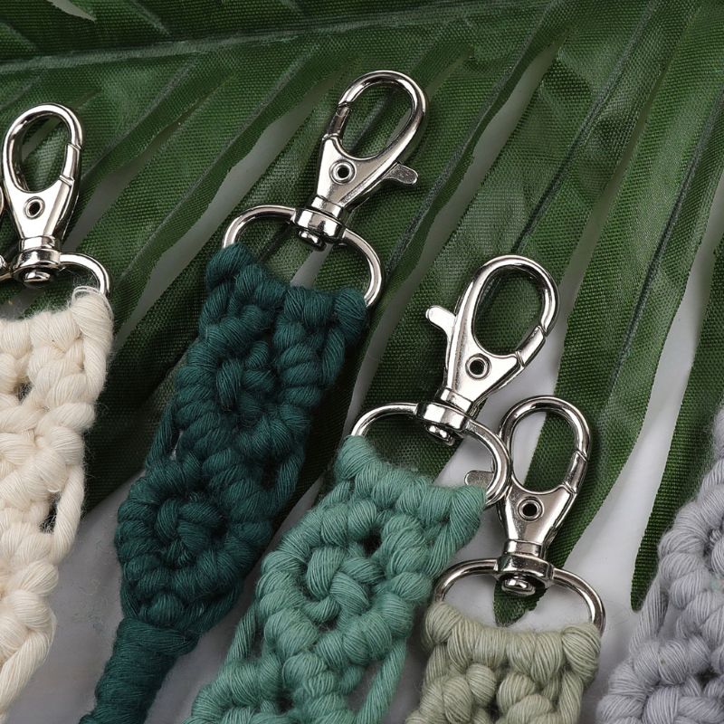 Boho Cotton Macrame Keychain