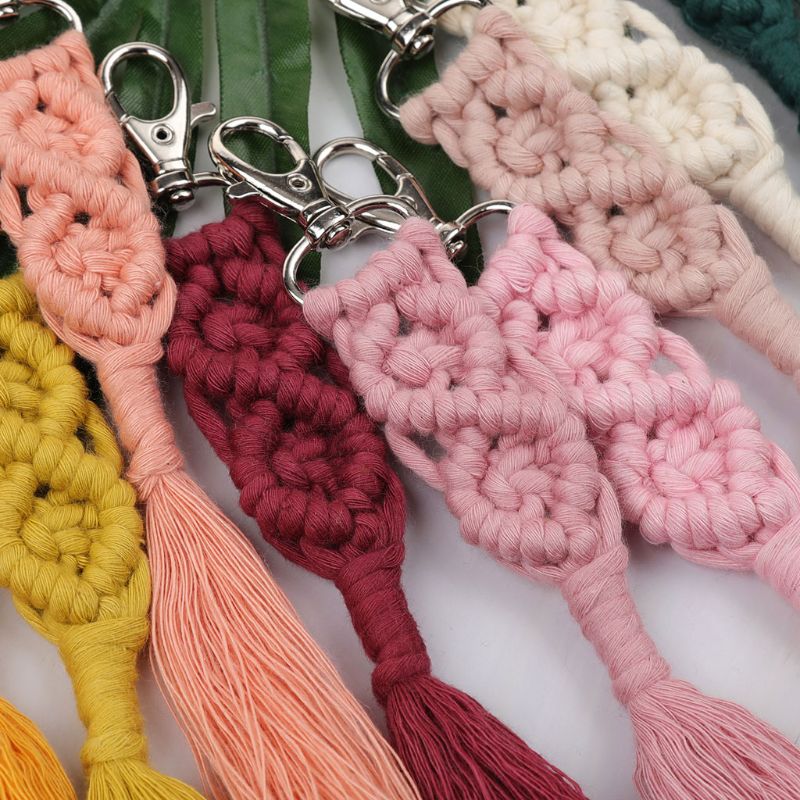 Boho Cotton Macrame Keychain