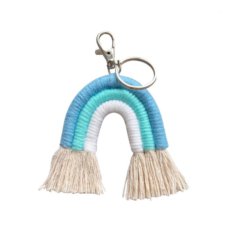 Boho Handmade Macrame Rainbow Keychain Boho Handmade Macrame Rainbow Keychain