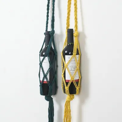 Boho Macrame Wine Bottle Holder Boho Macrame Wine Bottle Holder