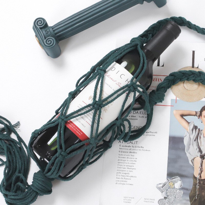 Boho Macrame Wine Bottle Holder Boho Macrame Wine Bottle Holder