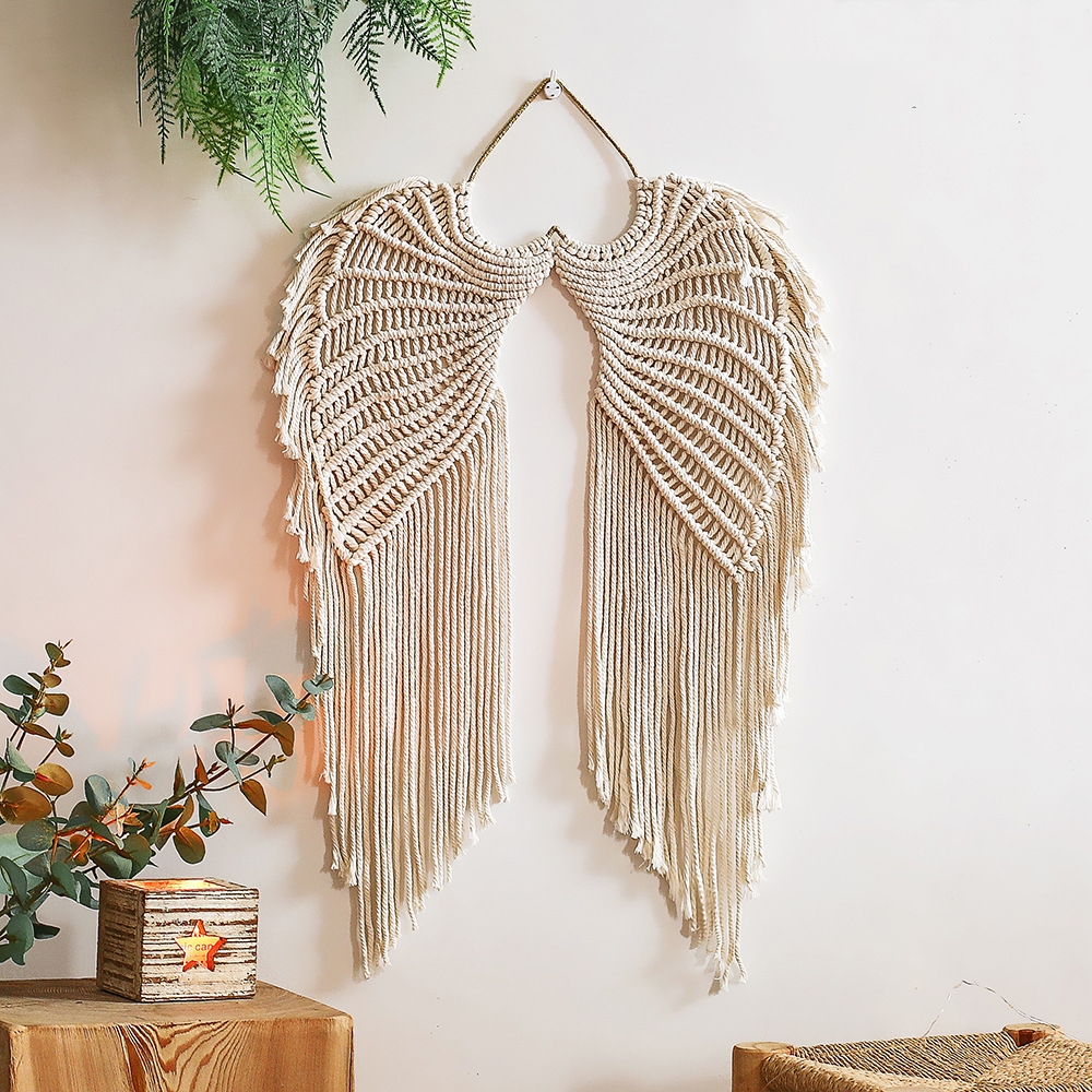 Boho Macrame Wings Wall Decor