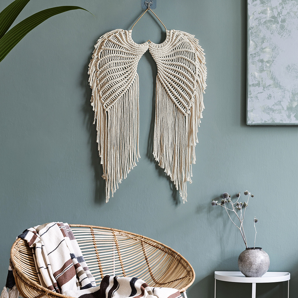 Boho Macrame Wings Wall Decor