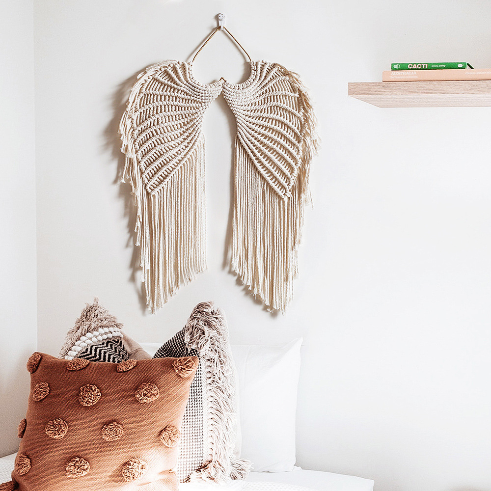 Boho Macrame Wings Wall Decor
