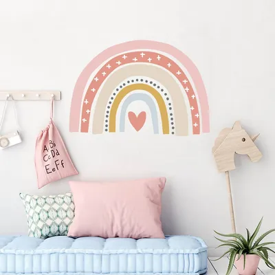 Boho Rainbow Sticker Girly Wall Decal