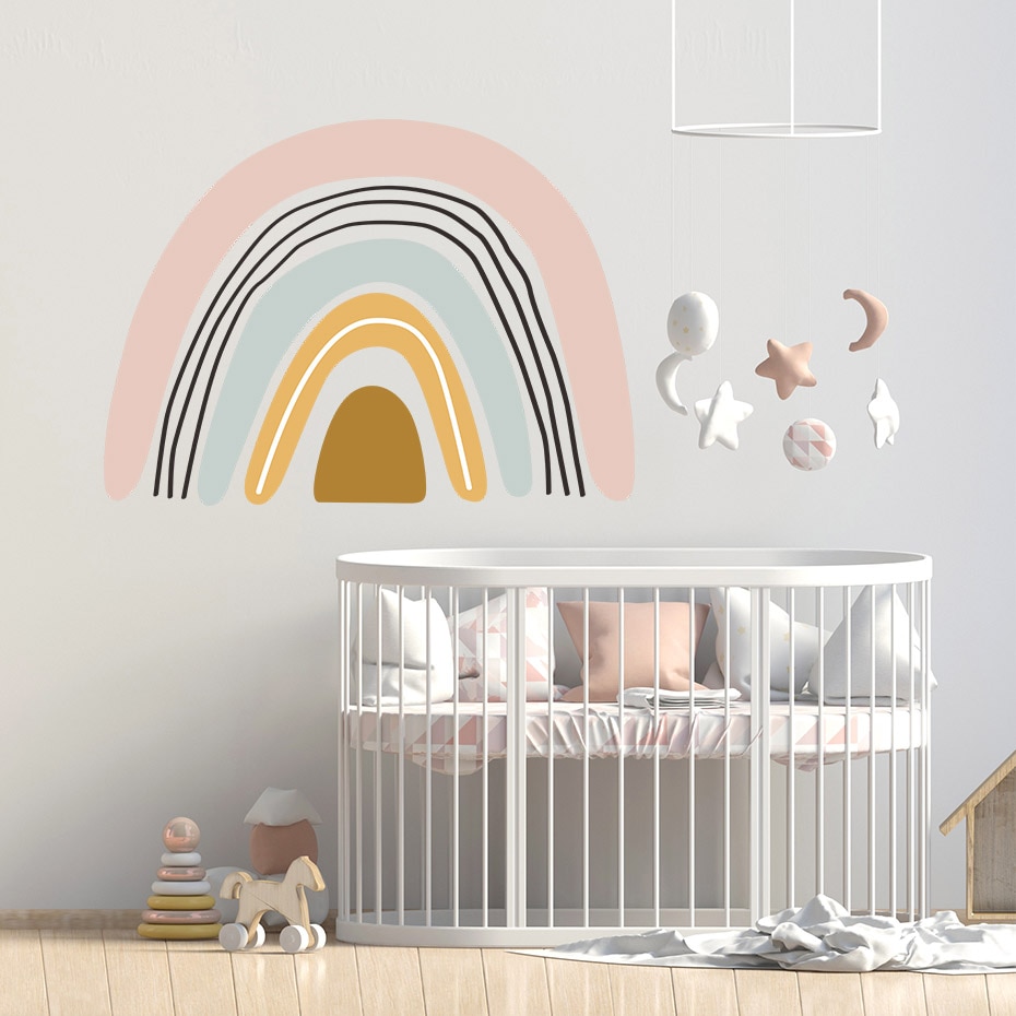 Boho Rainbow Sticker Girly Wall Decal