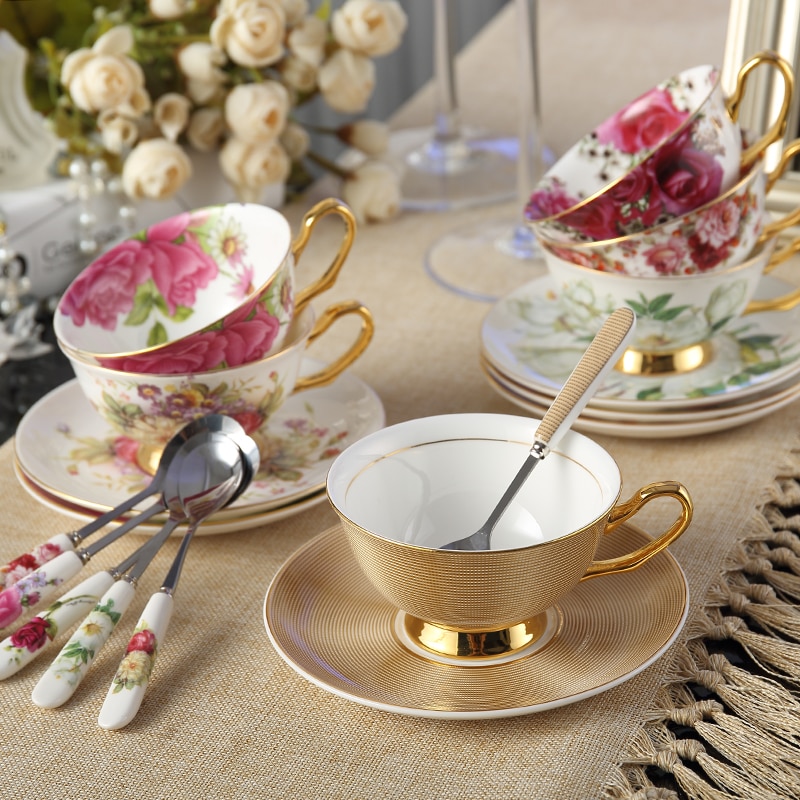 Bone China Cup Saucer Spoon Set