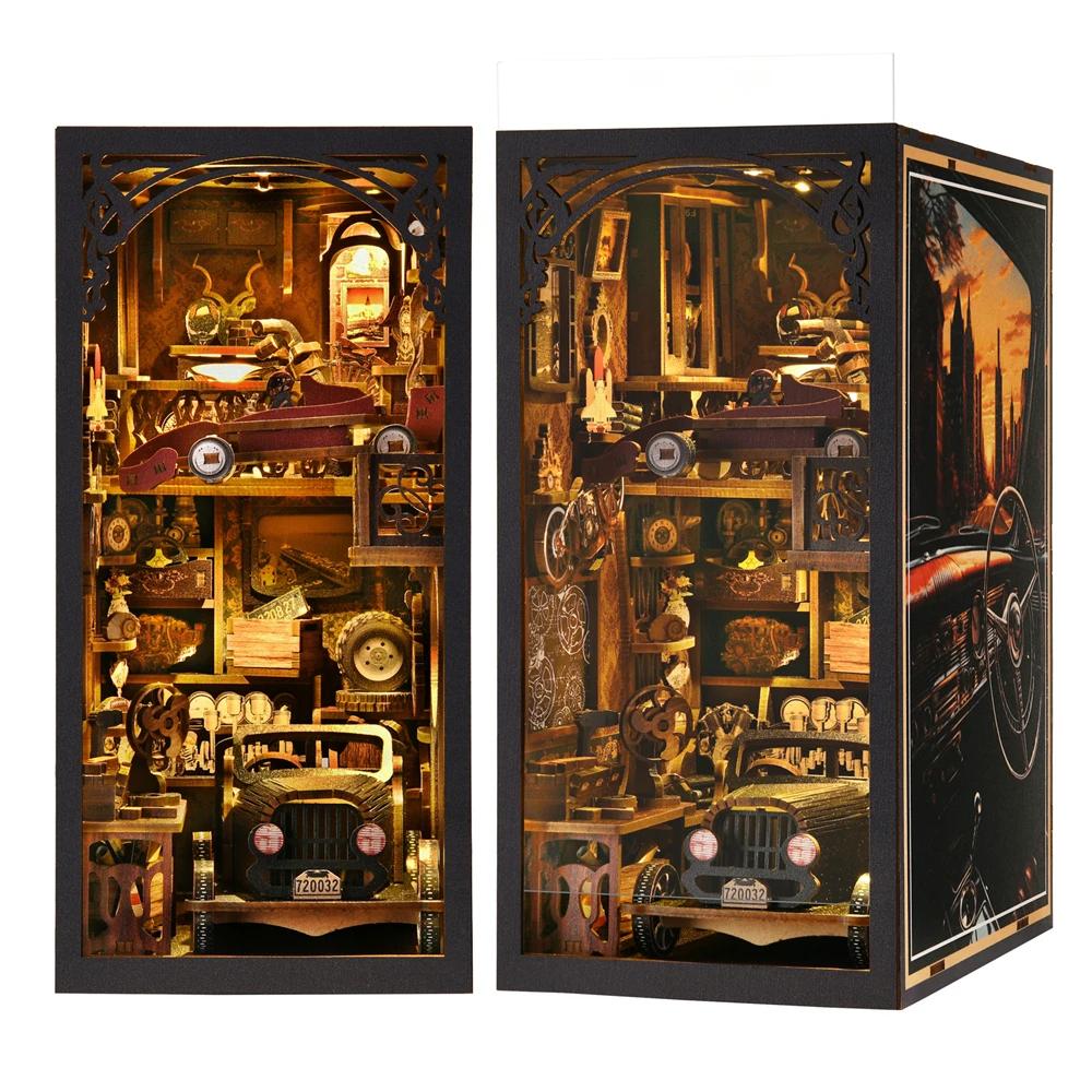 Book Nook Kit Classic Car F1 DIY Wooden Puzzle Bookshelf Insert Decor Dollhouse Model Bookend Building Decoration Gifts Book Nook Kit Classic Car F1 DIY Wooden Puzzle Bookshelf Insert Decor Dollhouse Model Bookend Building Decoration Gifts