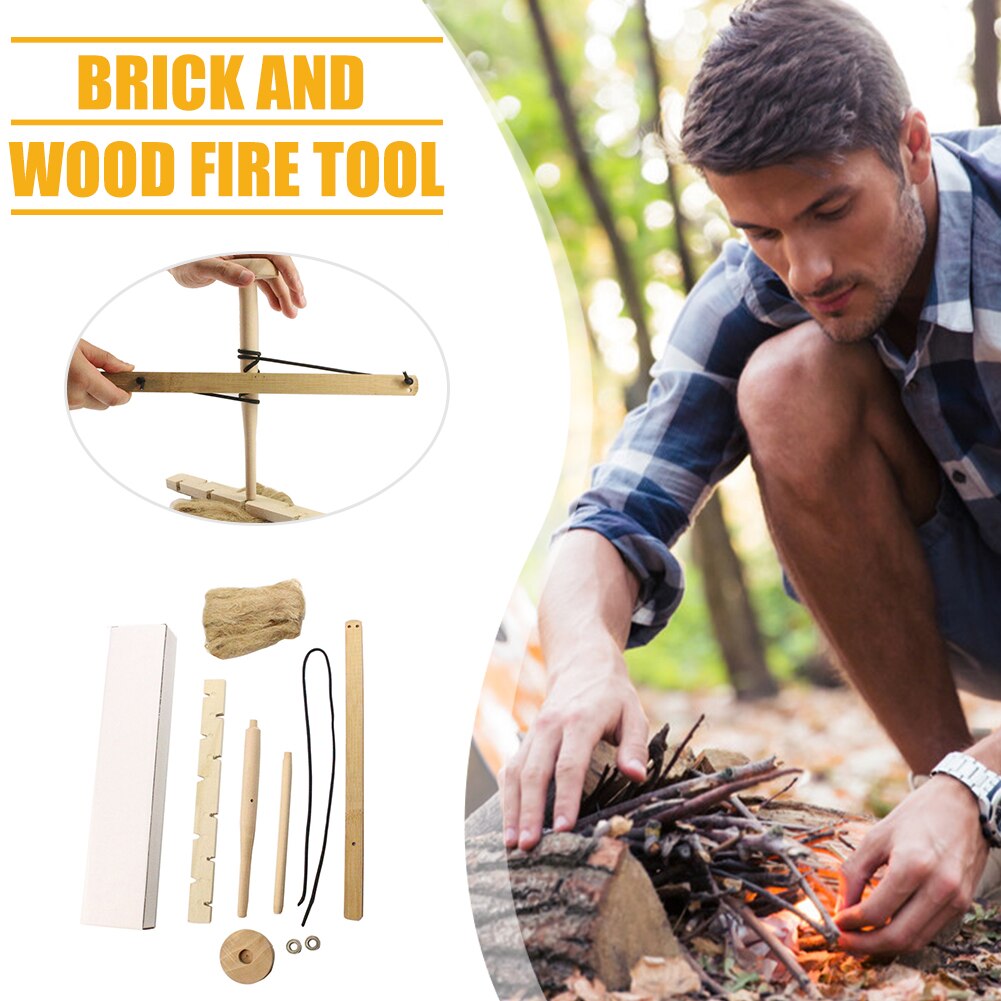 Bow Drill Fire Starter Survival Kit Bow Drill Fire Starter Survival Kit
