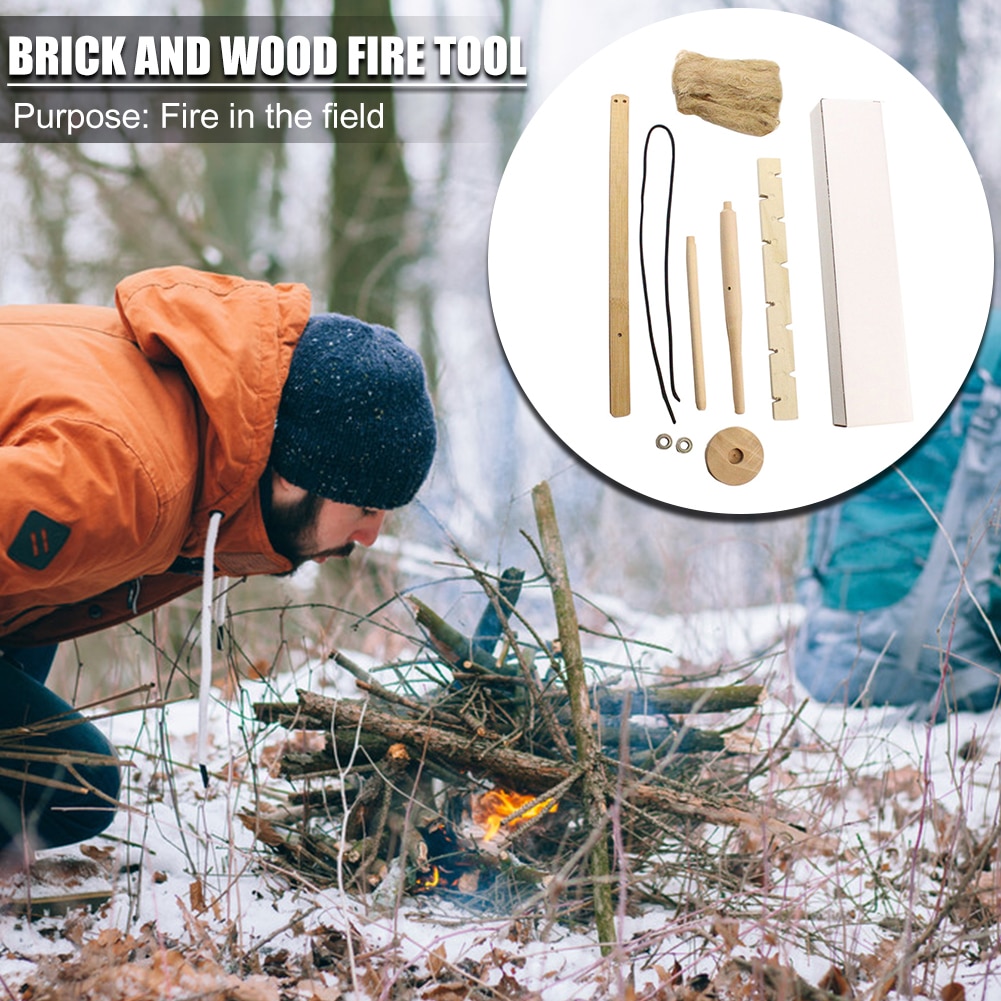 Bow Drill Fire Starter Survival Kit Bow Drill Fire Starter Survival Kit