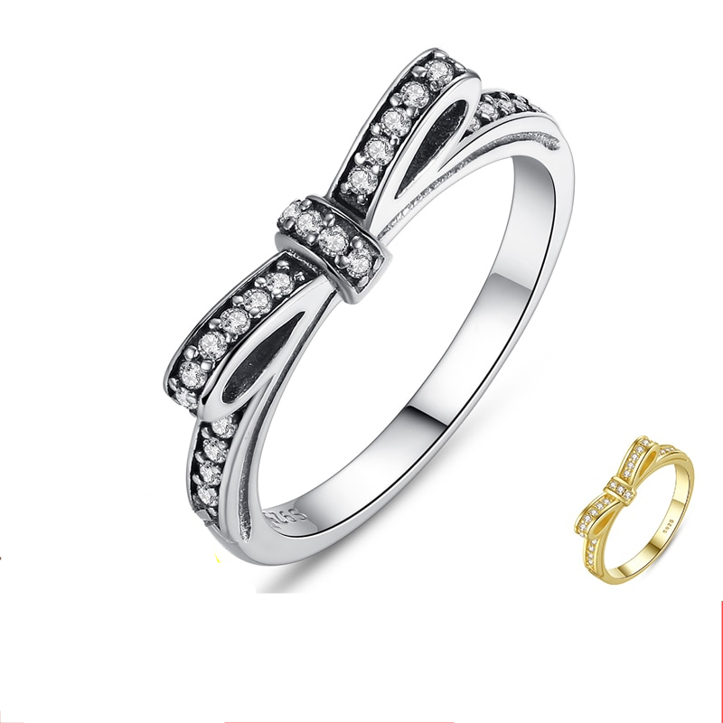 Bow Knot Sterling Silver Cubic Zirconia Rings Bow Knot Sterling Silver Cubic Zirconia Rings