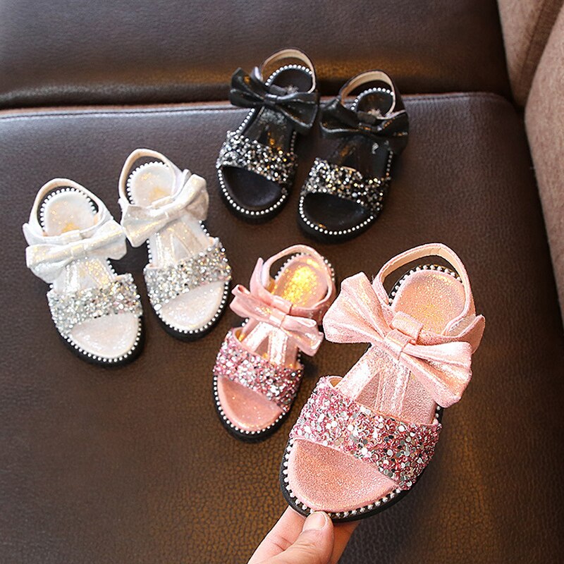 Bow Sandals Girls Fancy Shoes