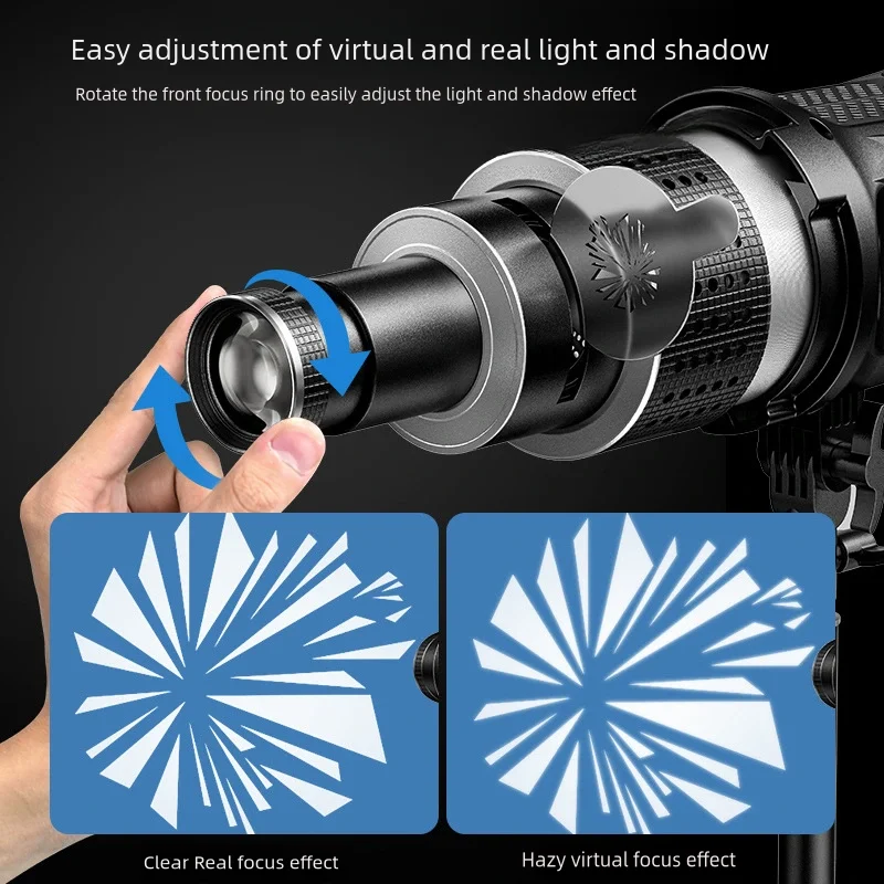 Bowens Mount Flash Snoot Conical Lens Video Artist Modelling Shape Photo Studio Light Kit with Optical Spotlight Lens