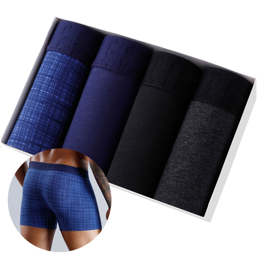 Boxer Briefs Men's Cotton Underwear Set (4pcs)