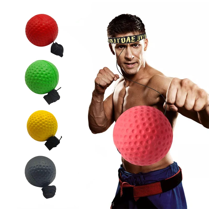 Boxing Reflex Ball Head-mounted PU Punch Ball MMA Training Hand Eye Reaction Gym Muay Thai Fitness Equipment Boxing Reflex Ball Head-mounted PU Punch Ball MMA Training Hand Eye Reaction Gym Muay Thai Fitness Equipment