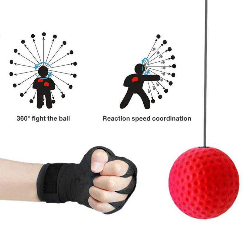 Boxing Reflex Ball Head-mounted PU Punch Ball MMA Training Hand Eye Reaction Gym Muay Thai Fitness Equipment Boxing Reflex Ball Head-mounted PU Punch Ball MMA Training Hand Eye Reaction Gym Muay Thai Fitness Equipment
