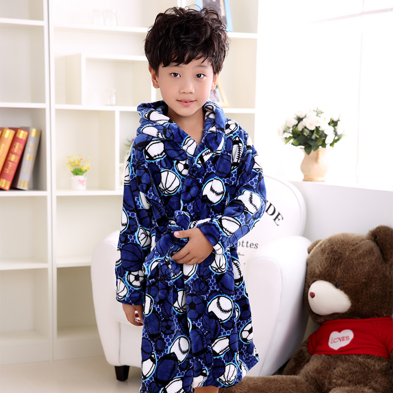 Boys Bathrobe Kids Soft Bathrobe