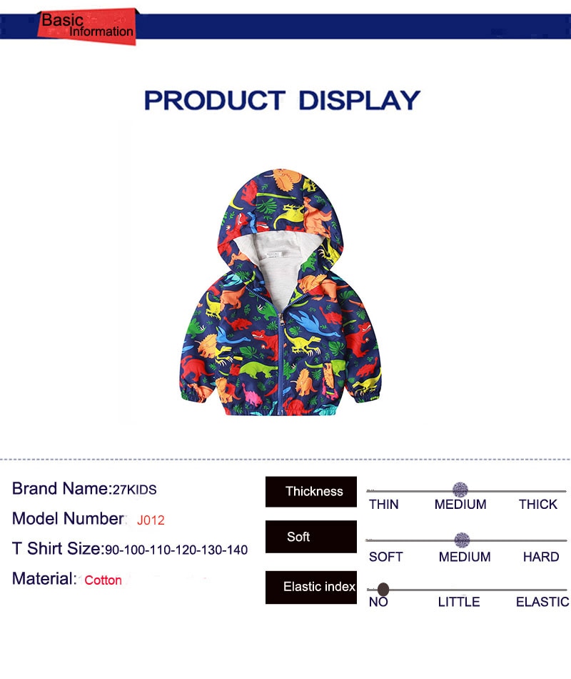 Boys Hooded Jacket Kids Outerwear Boys Hooded Jacket Kids Outerwear