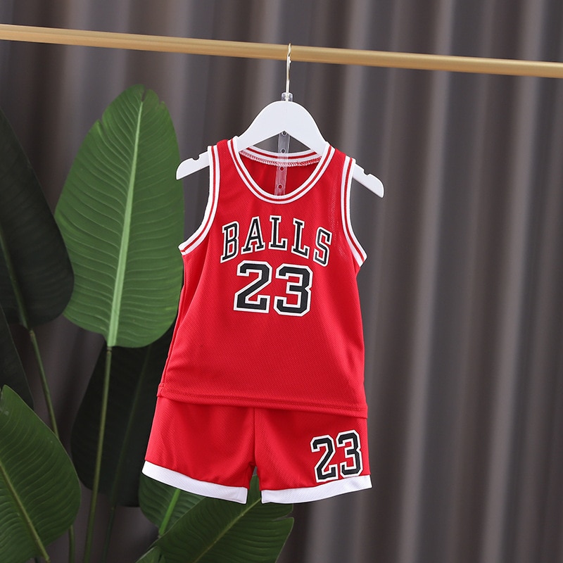 Boys Sleeveless Kids Basketball Clothes
