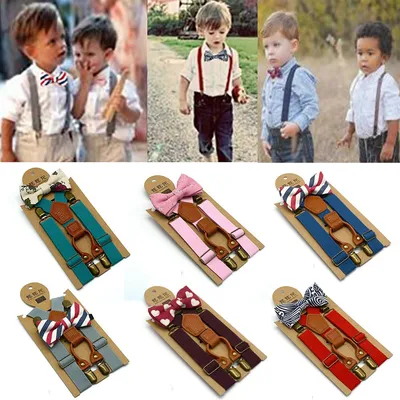 Boys Suspenders Bow Tie Set Boys Suspenders Bow Tie Set