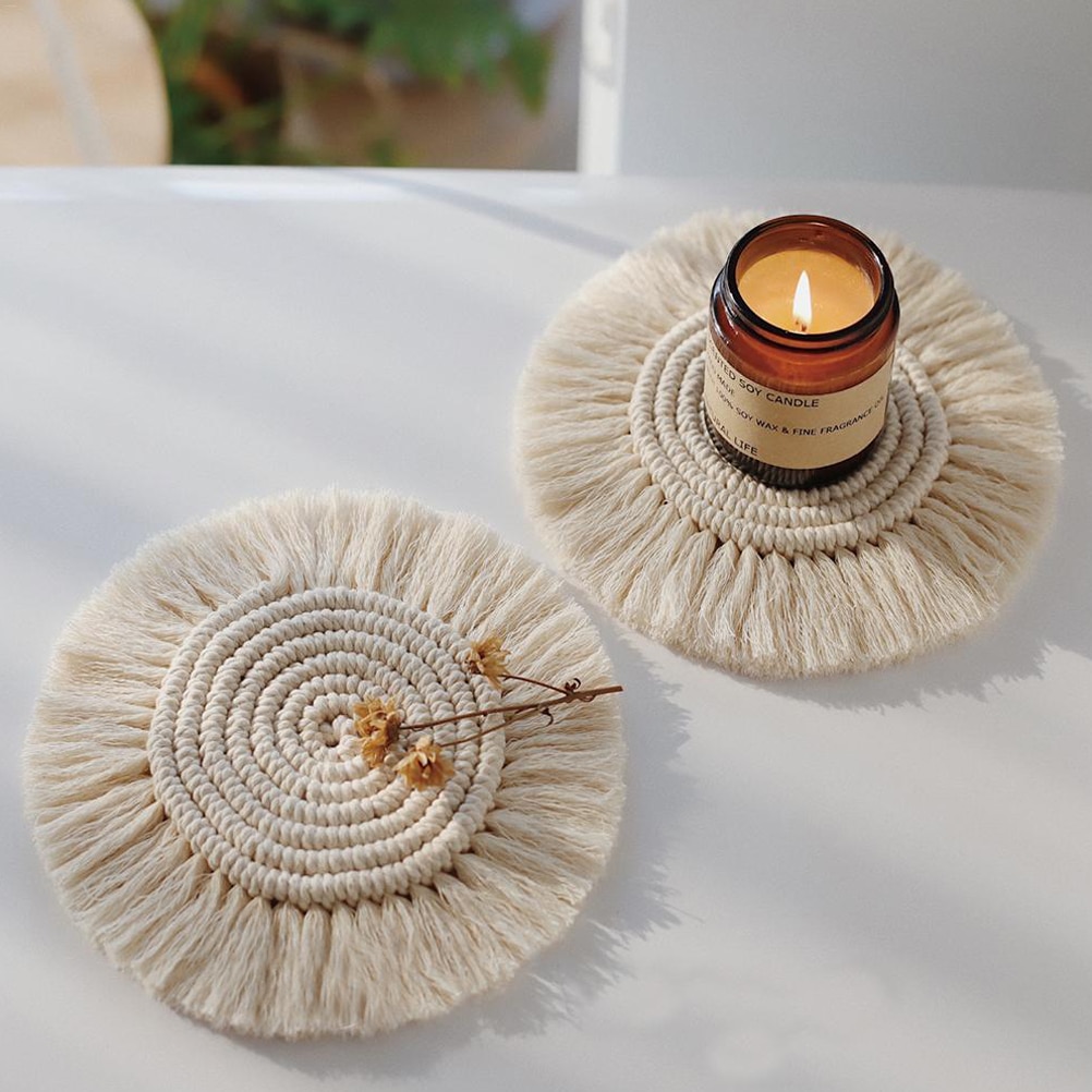 Braided Rope Coaster Macrame Braided Rope Coaster Macrame