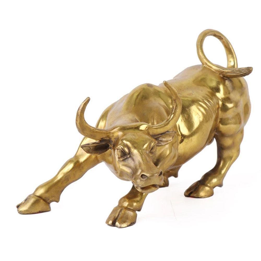 Brass Charging Bull Statue Decor Brass Charging Bull Statue Decor